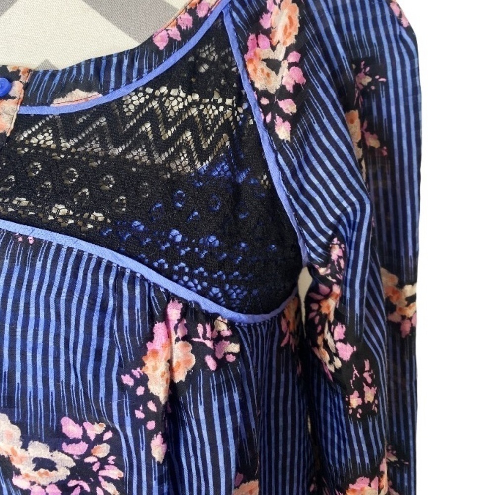 Free People 2 in one Striped Floral Dress Small - Picture 2 of 5